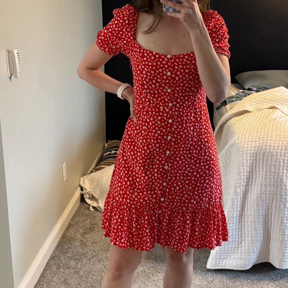 Emerson Fry Ditsy Red Dress